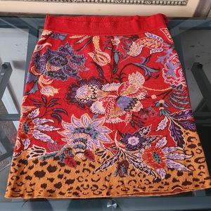 Maeve by Anthropology animal print sweater skirt, size 1x